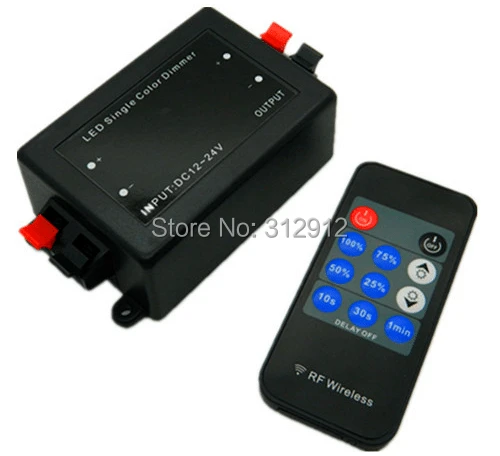 

RF 11 Keys led dimmer (Delay Off function);DC12-24V input;8A*1CH output