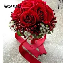 Красивый искусственный шелк хурганди цветок свадебный букет для невесты