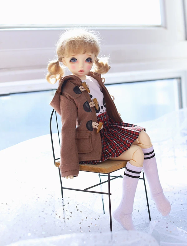 Одежда для кукол BJD MSD MDD размер 1/4 шарнирное пальто верблюжьего цвета с пуговицами