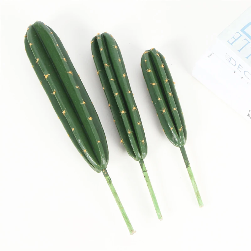 

3pcs/Set 31cm 26cm 22cm Fake Cactus Tropical Artificial Plant Nordic Faux Succulents Bonsai For Living Room Shop Home Decoration
