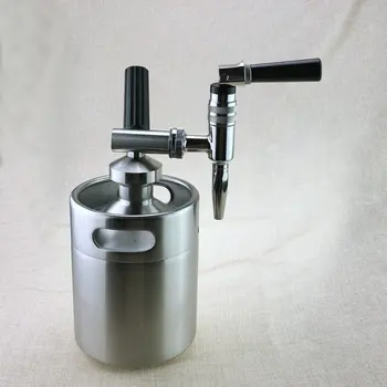

2L Mini Stainless Steel Keg with Nitro faucet for homebrew coffee maker