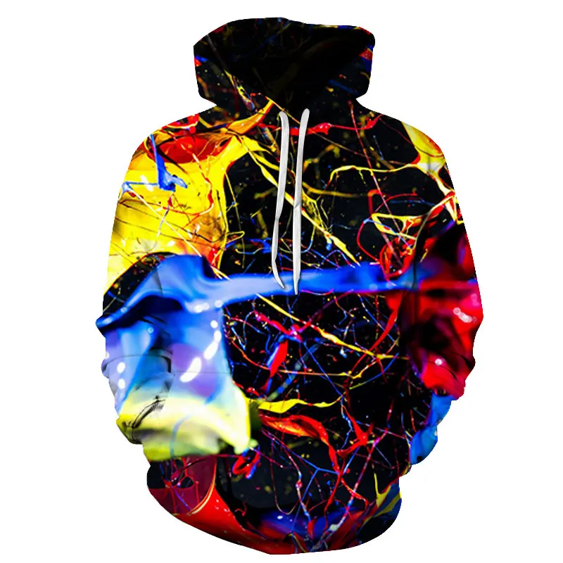 

Colorful Paint Splash Ink Digital Printing Hooded Hoodies For Men/Women 3d Sweatshirts Long Sleeve Hoody Cap Pullovers