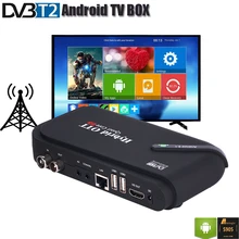 DVB T2 Android ТВ-приставка ТВ-тюнер 4K смарт-ТВ-приставка двойной режим DVB-T2 приёмник ТВ-приставка процессор Amlogic S905 четырехъядерный ОС Android 5,1