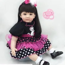 60 см Силиконовая виниловая кукла-Реборн, игрушки для детей, высококачественные подарки на день рождения, имитация модной принцессы, коллекция кукол для маленьких девочек