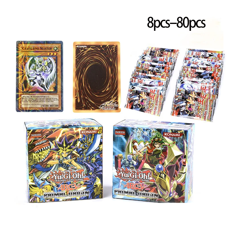 

Yugioh 8 80 Pcs Set with Box Yu Gi Oh Anime Game Trading Cards Game Collection Cards Kids Boys Toys for Children Figure Cartas