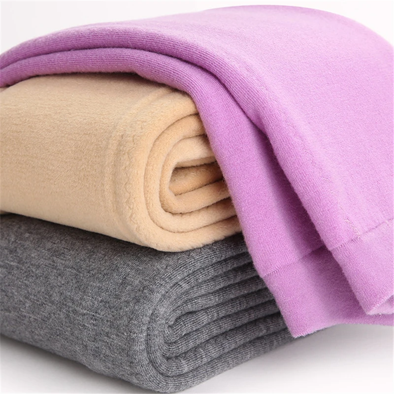 Kid Winter Thicken Leggings Girls Fleece Lined Skinny Leggings Boys