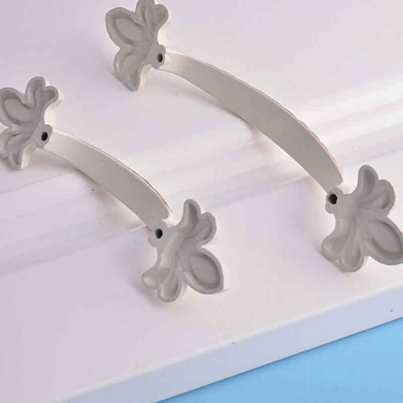 European Style Ivory White Paint Pull Handle  Cabinet Closet Drawer Door Handle Home Furniture Hardware Pull Handle Supplies