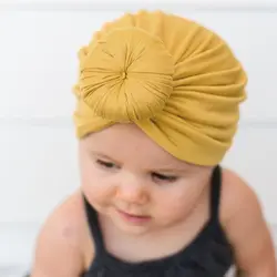 Детская чалма, повязка на голову для малышей, головной убор, повязка на голову в богемном стиле для малышей 1-2 лет