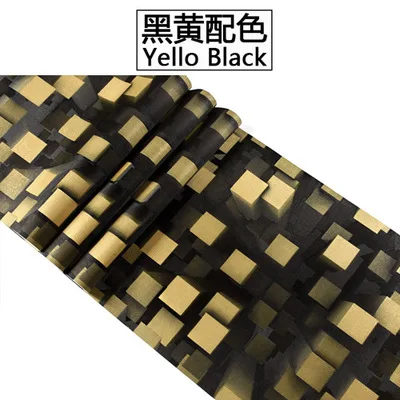 5D space cool wallpaper personality fashion flash KTV bar hotel fancy dance hall box theme room walls ceiling PVC wallpaper - Цвет: 33305 Yellow black