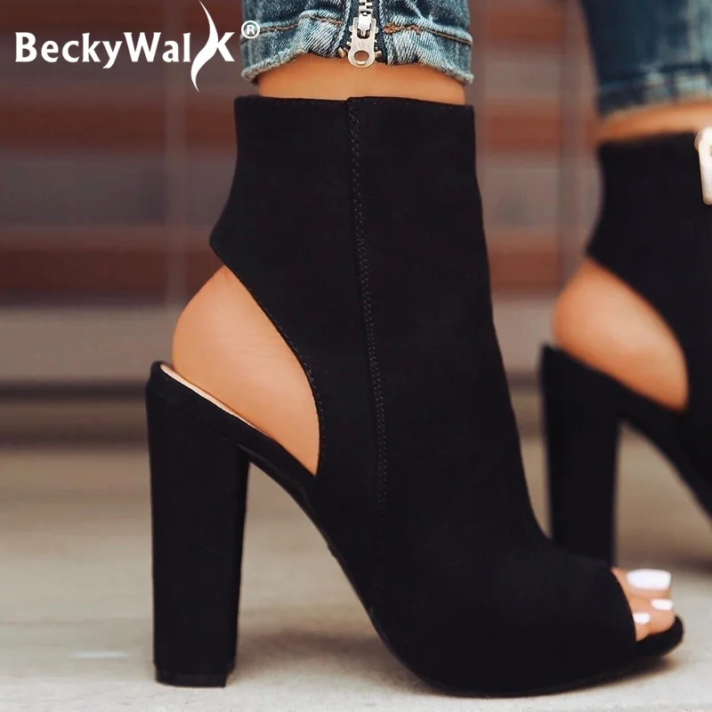 Women Pumps Sandals Boots Peep Toe High 