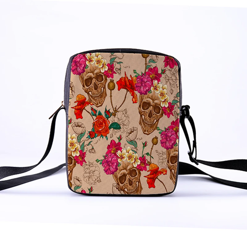 

Custom ladies men's crossbody shoulder bag children's printing cartoon slung shoulder bag punk pattern shopping leisure