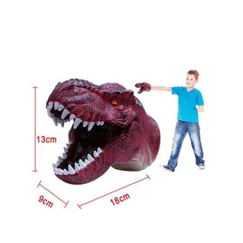 

New Velociraptor Dinosaur Hand Puppet Stories Non-toxic Rubber Realistic Dino Toy For Collection Jurassic World Dinosaur Model
