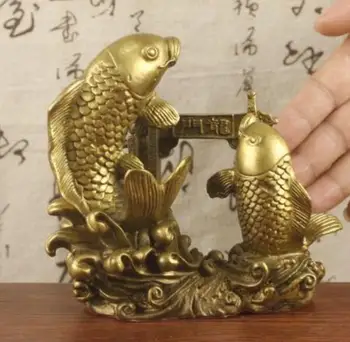 

Pure copper squid Yuelongmen Feng Shui home have fish ornaments every year decorations