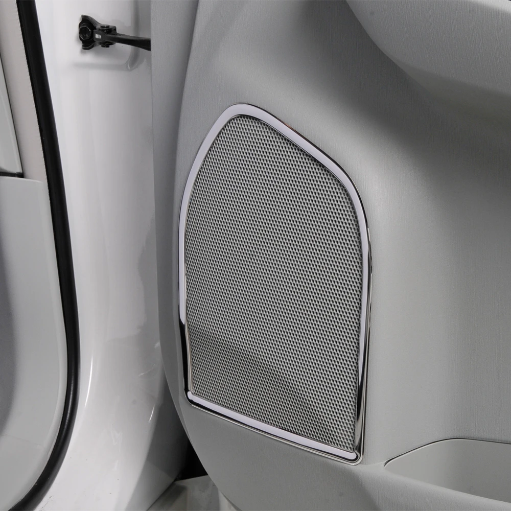 Speaker Decoration Trim Accessories 4 pcs Stainless Steel For Toyota Prius V ZVW40 Car styling Cover