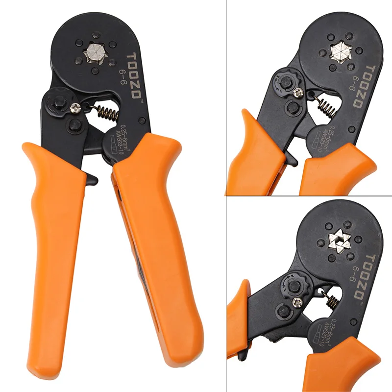 

Terminal Crimping Tool Bootlace Ferrule Crimper Wire End Cord Pliers 0.25-6 mm2 Multi Functional Tools