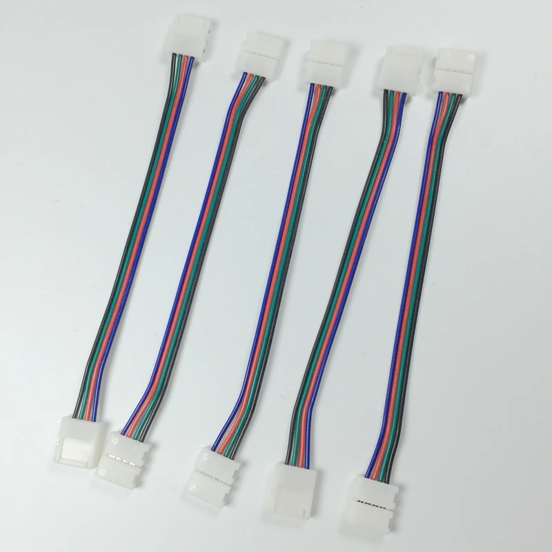 5 шт./лот 4 pin DIY RGB LED PCB разъем адаптера для 5050 ленты светодиодный Удлинительный