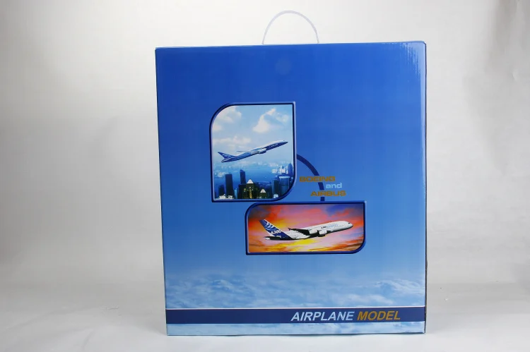 36 см A380 Аэробус пассажирские модели самолет игрушки для детей, подарки на день рождения коробка