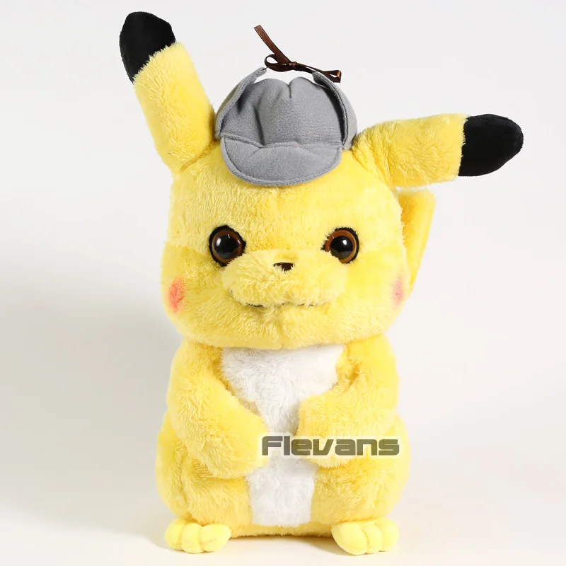 

2019 Detective Pikachu Cartoon Monster Plush Toy Soft Stuffed Doll