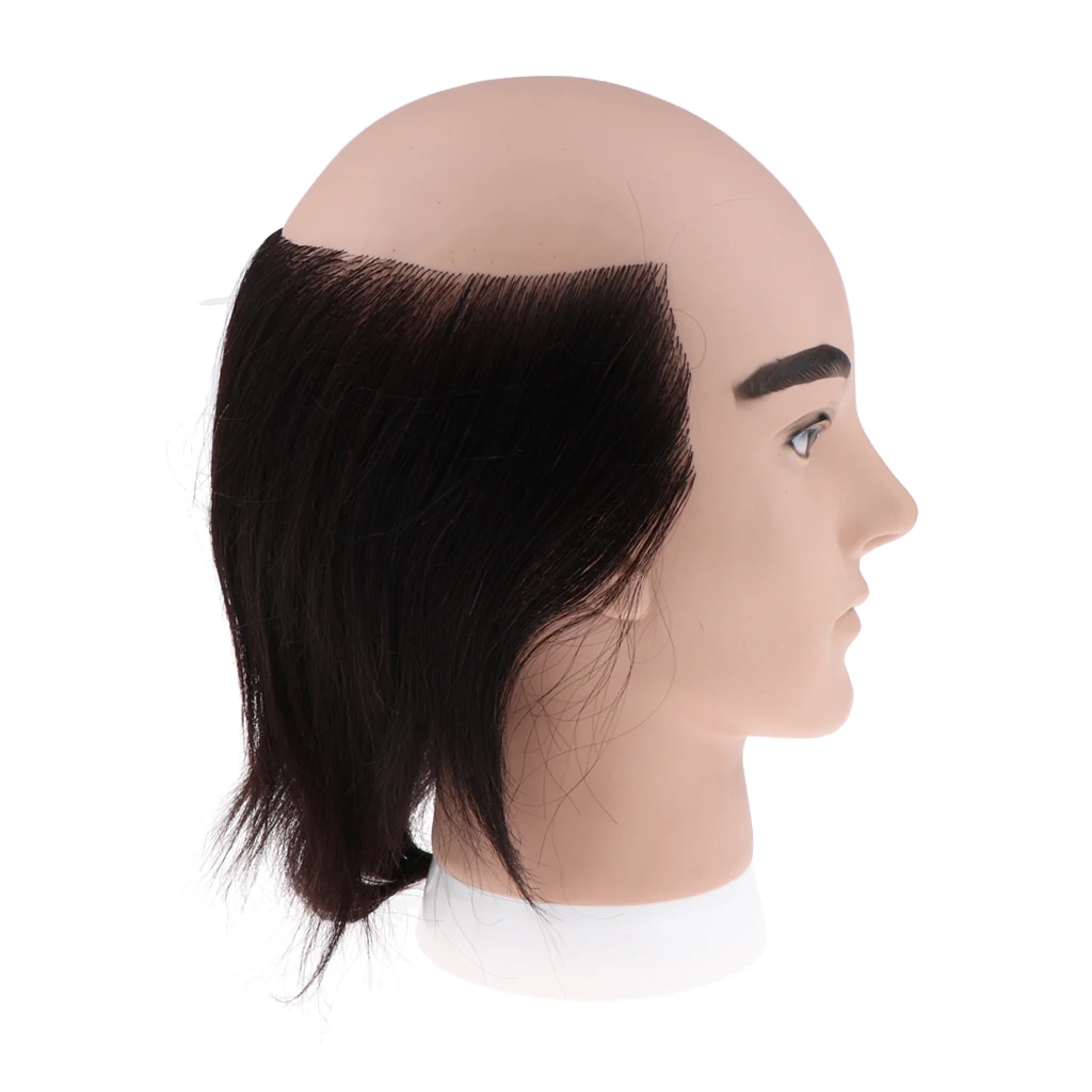 

7.9inch Cosmetology Male Mannequin Head with Real Human Hair for Barber Shops Styling Cutting Weaving Practicing