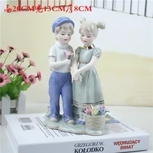 ceramic dolls for girls loves home decor crafts room decoration handicraft kids porcelain figurines wedding decorations
