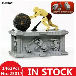 H & HXY в наличии 23017 1462 шт. натуральная техника серии MOC Sisyphus подвижный набор 1518 конструктор LePin «Дом» блоки кирпичи игрушки