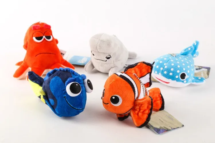 13 см 5 стилей поиска герой Nemo Plush Toys чучела с изображениями из мультфильма «В поисках Немо Мягкая Подвеска для ключей кукла
