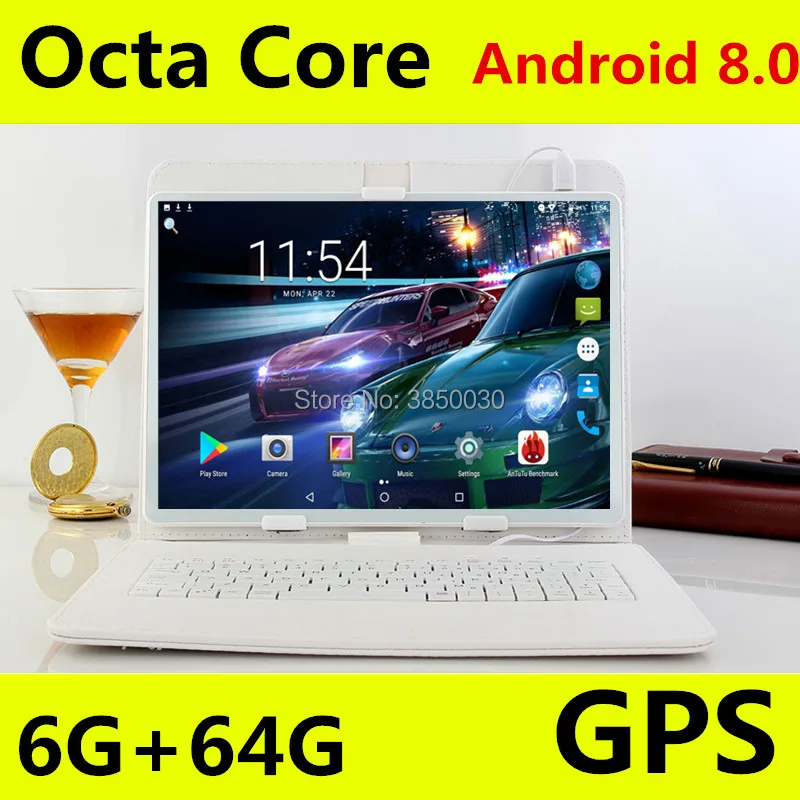 6 + 64 ГБ, 10 дюймовый планшет, компьютер, 3g 4G Android 8,0 Octa Core супер планшетов с оперативной памятью 6 ГБ Rom128GB Wi-Fi gps 10,1 планшет ips S106 двойная sim gps