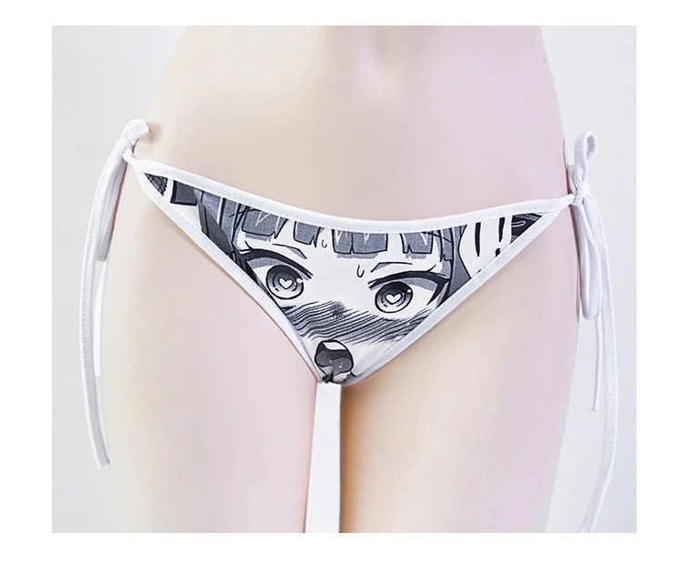 

Sexy Women Unique Design Anime Pattern cartoon Printed Girl's ice silk Underwear Triangel Panties