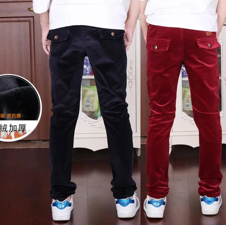 Comprar Nuevos pantalones casuales de invierno para niños, pantalones Harem de pana de marca para niños, pantalones cálidos de moda de estilo británico que combinan con todo para niños