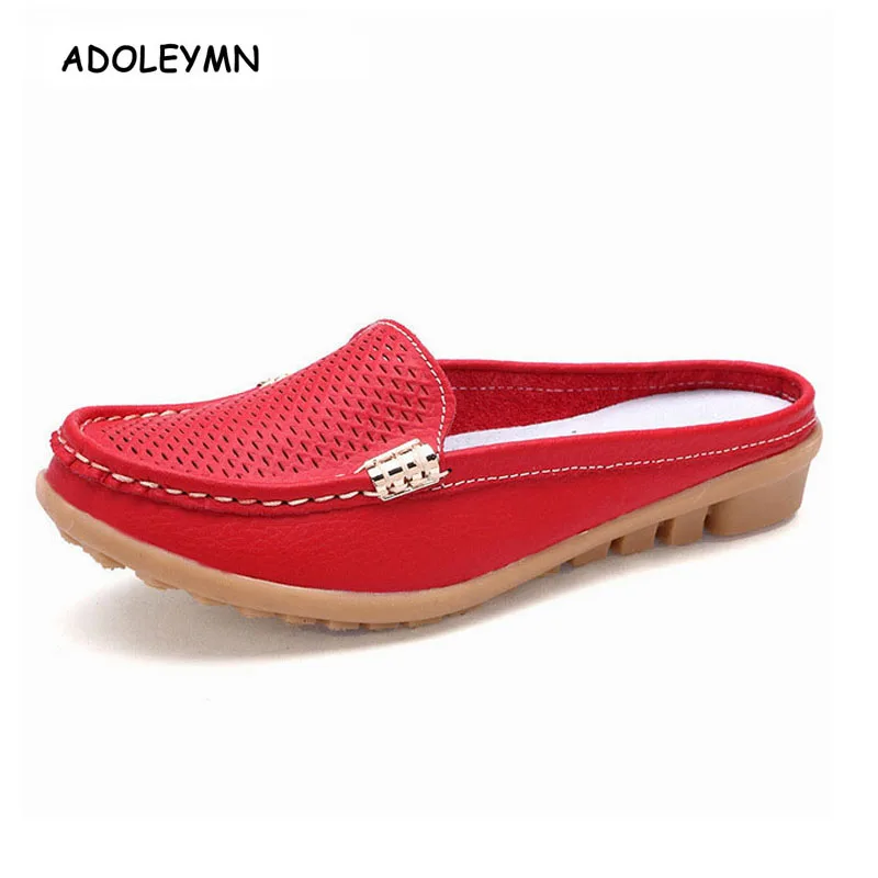 

2018 New Women's Real Leather Moccasins New Mother Moccasins Soft Women's Leisure Apartments Ladies Ballet Driving Casual Shoes