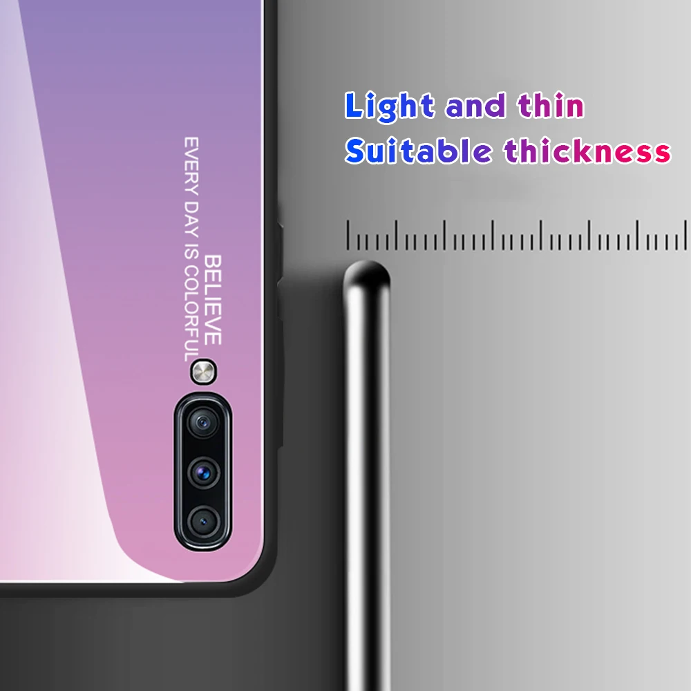 Градиентный стеклянный чехол для Samsung A50 A30 A10 A20 A40 A60 A70 M20 Galaxy S10 S9 S8 A8 A6 Plus J4 J6 A7 2018 A5