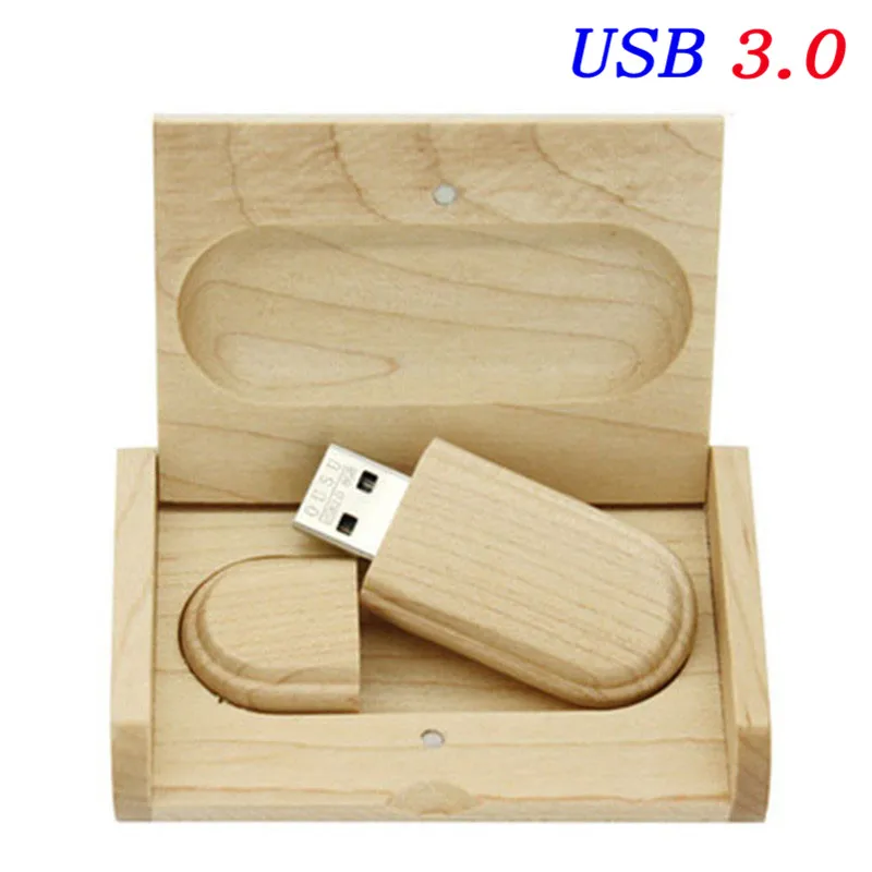 JASTER USB 3,0 креативный Деревянный usb+ коробка Флешка 4Гб 16Гб 32Гб 64Гб usb флеш-накопитель объемная карта памяти свадебный подарок - Цвет: White