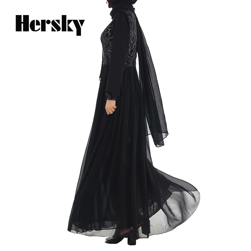 Высокая Класс элегантный Дубай Абаи модные 3D вышивка мусульманин Кружева Вечернее платье Исламская турецкие платья мусульманская одежда Костюмы