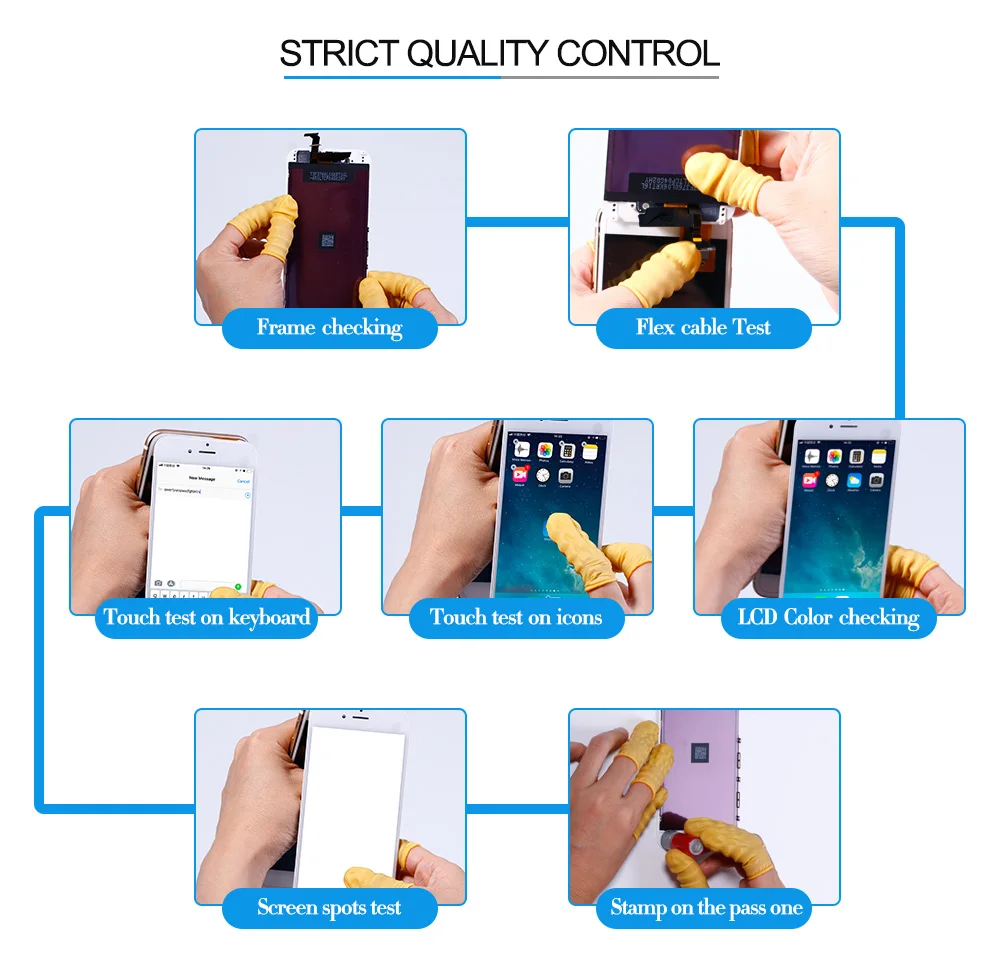 10 шт./лот AAA Качество lcd для iPhone 5 5S 5C сенсорный экран дисплей дигитайзер сборка Замена для iPhone 5 lcd