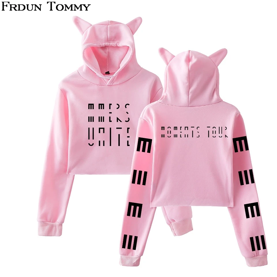 

Frdun Tommy Marcus & Martinus Cat Ear Hoodies Sweatshirt Moment Tour Kpop Geometric Cute Girl Casual Women Soft Sweatshirt