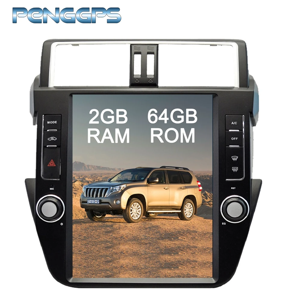 

2 Din 2G+64G 12.1 Inch IPS Android 6.0 Car GPS Navigation DVD Player for Toyota Land Cruiser Prado 150 2014-2018 Tesla Style it