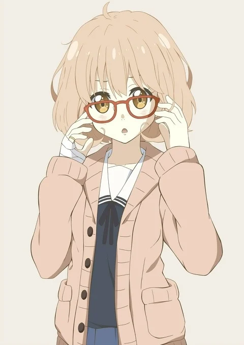 Kyokai нет каната Kuriyama Mira cosplayi красный Eyeware кадр прекрасные девушки круглая рамка красные очки CS02