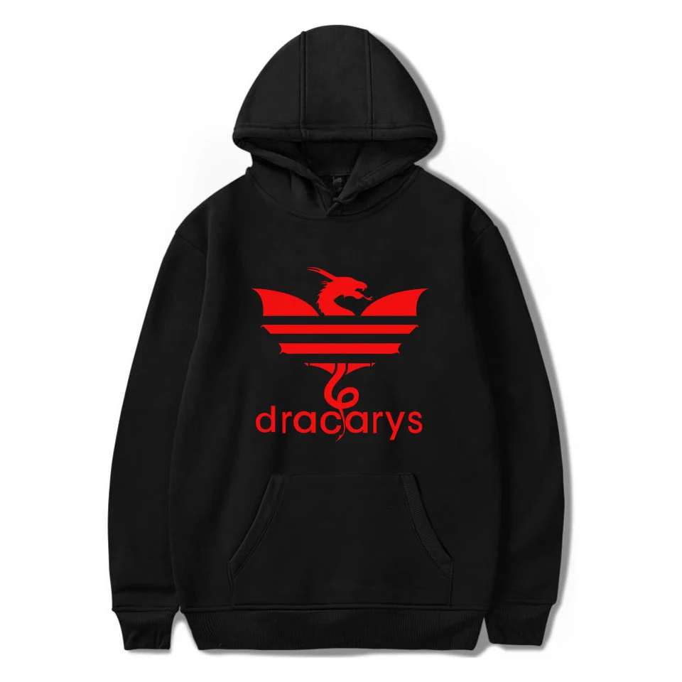 Game Of Throne Dracarys Print Comfortable Popular Hoodies Sweatshirt Men Fashion Hipster Casual Basic Pullovers Hoodies 4XL