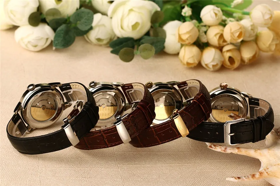 GUANQIN Mens watch Luxury Automatic Watch Men Mechanical Movement Wristwatches Waterproof Watches Top Brand White Day Display