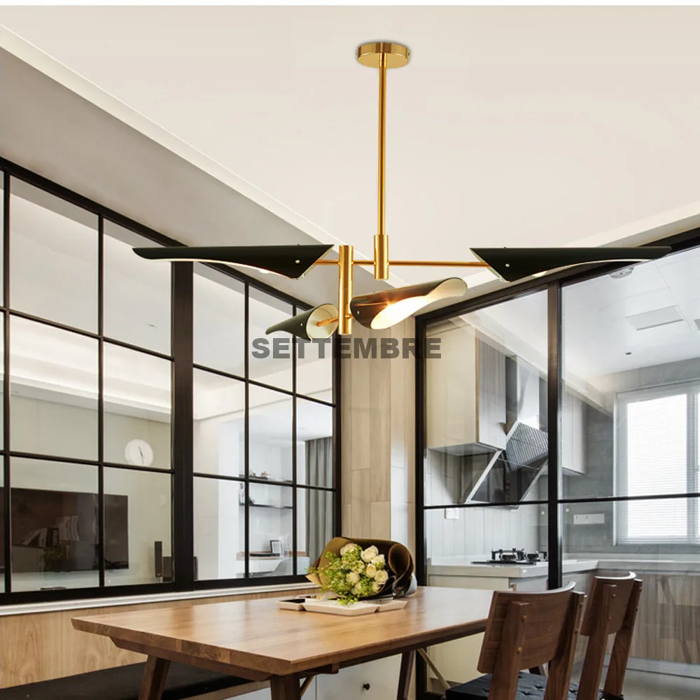 

SETTEMBRE Modern Lighting Metal Adjustable Living Room Dining Hanging Lamps Black and White Lamp