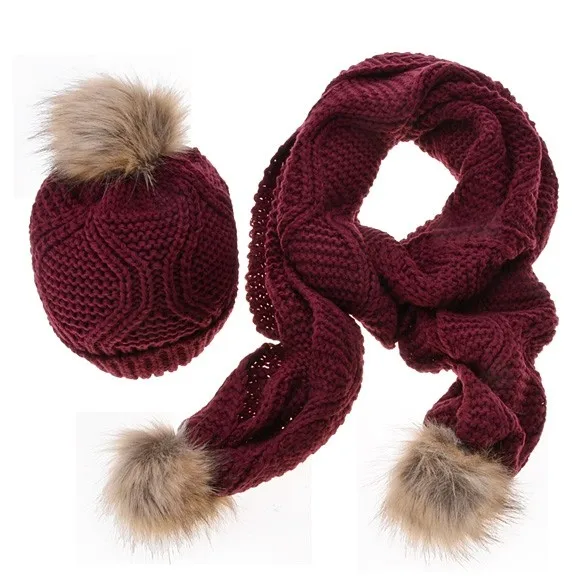 Осень-зима женщина теплые шарфы ромбовидной формы шерсть вязаные шапки крючком Skullies gorros женщина шляпы 2 предмета шапка+ шарф/комплект