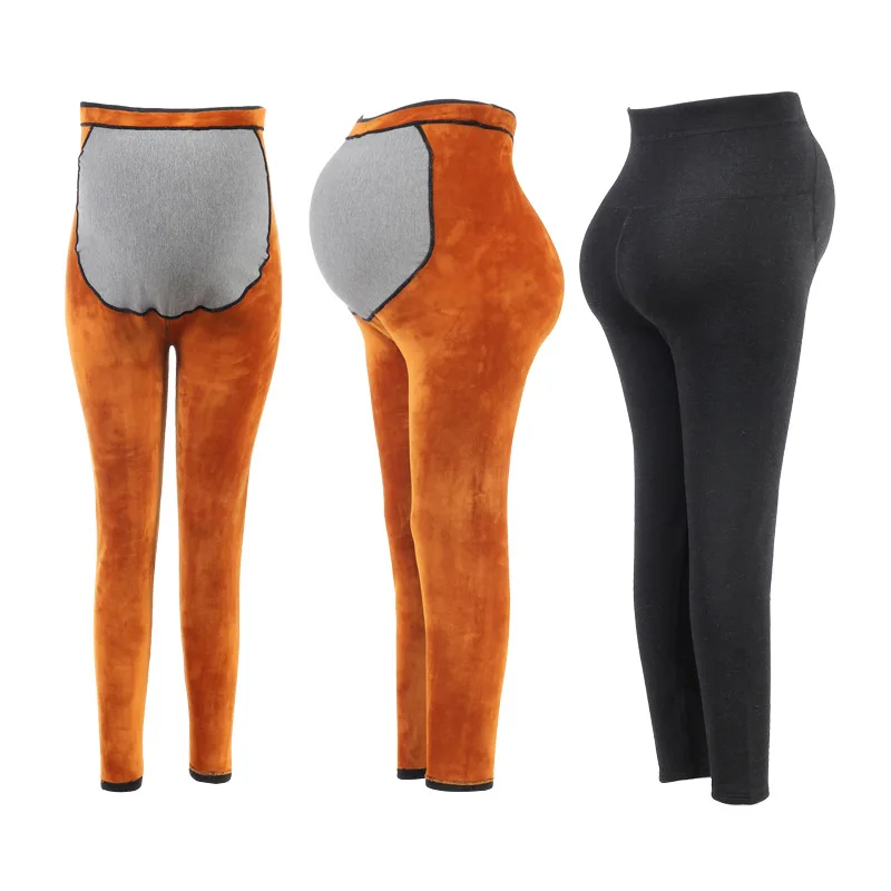 

2017 new silver fiber radiation protection adjustable to increase the stomach lift pregnant women leggings plus velvet warm one-