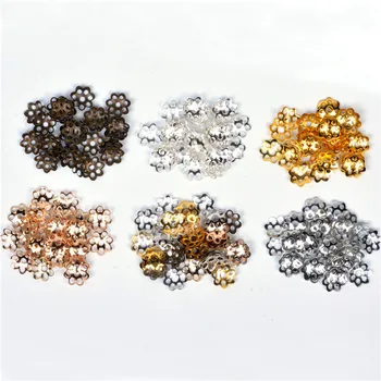 

Beads Cap 6-15mm Gold/Silver/Rhodium/Bronze/Kc Gold Hollow Flower Gold Silver Bronze Nickel Plated Bead Caps For Jewelry Marking