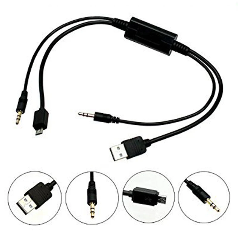 Car Stereo Aux IN Micro USB Charging Cable For BMW USB AUX IN Interface
