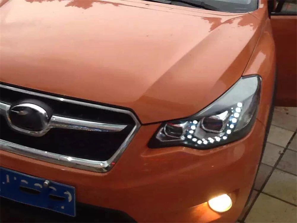 1 пара фары, светодиодные фары дневного света Биксеноновые линзы Ксеноновые ближнего света для Subaru XV 2012 2013