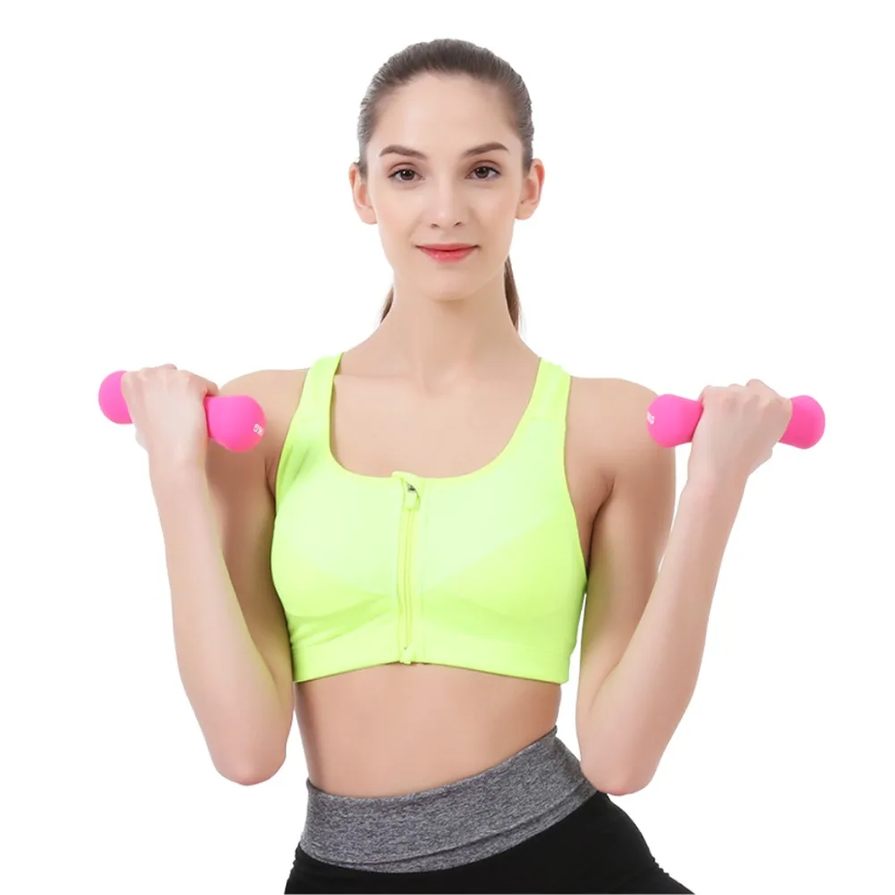 الدمبل النساء 1 كجم أجهزة لياقة بدنية الأوزان Handweights التخسيس الجسم بناء البكم جرس ممارسة دومبل] 1 قطعة