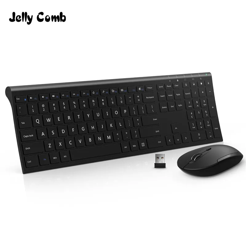 

Jelly Comb Full Size 2.4G Wireless Keyboard Scissors Feet Keyboard for Windows Windows Laptop Computer Accessory Russian/English