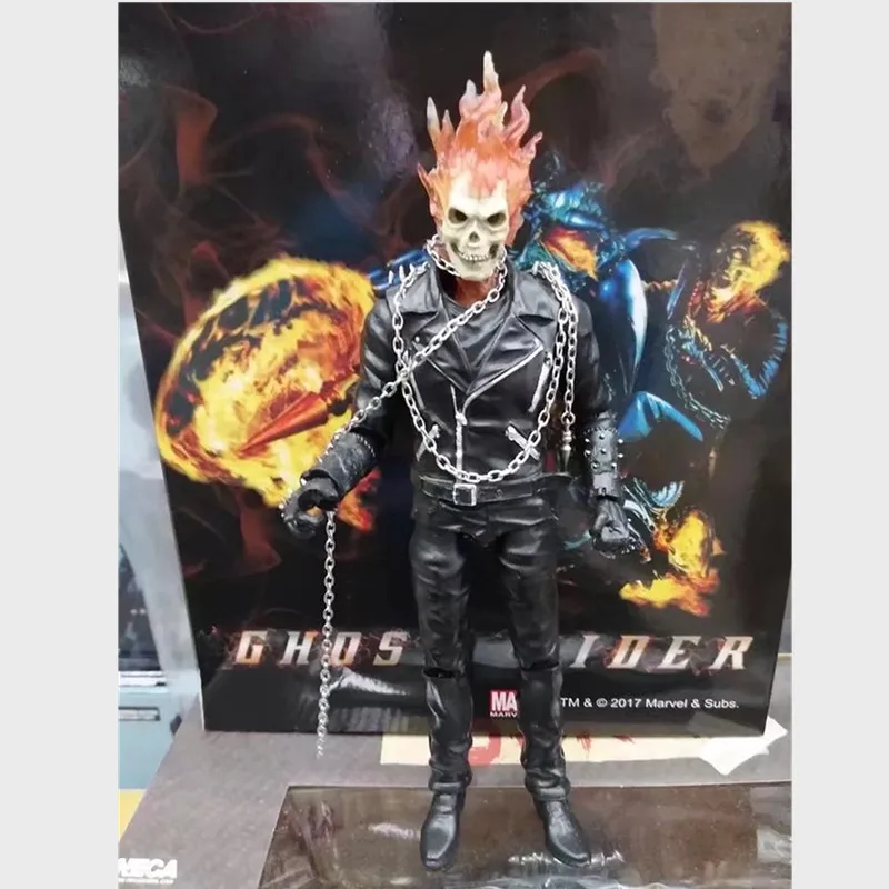 

anime Marvel Ghost Rider action figure Johnny Blaze PVC Figure toys Collectible cartoon Model Doll 23CM