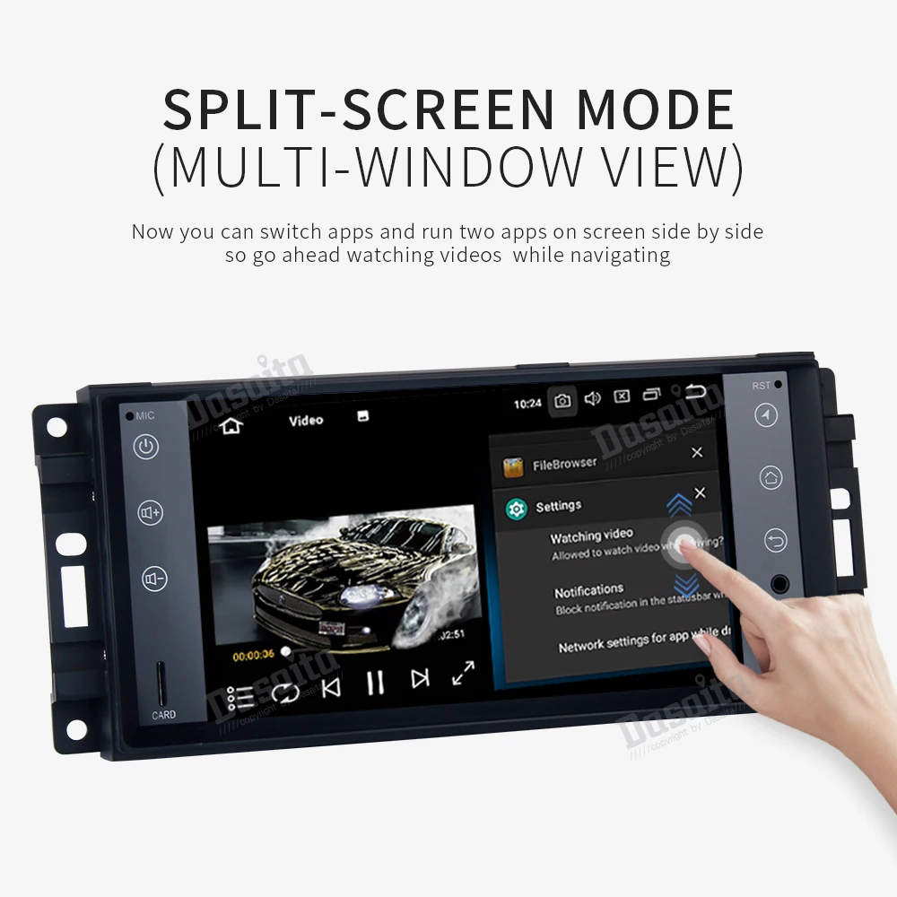 Best Dasaita 7" Android 8.1 Car GPS Player Navi for Jeep Chrysler Dodge with 2G+16G Quad Core NO DVD Radio Multimedia 4G 14