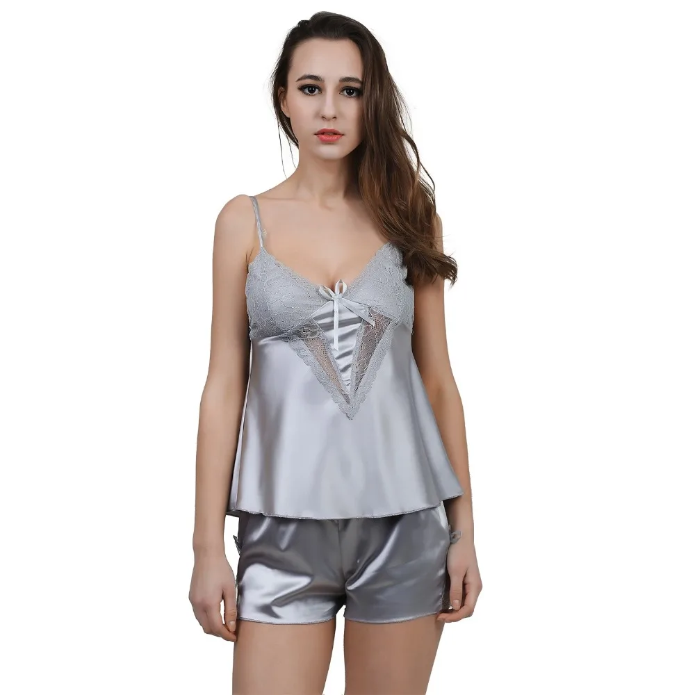Online kopen wholesale zwart satijn pyjamabroek uit china zwart ...